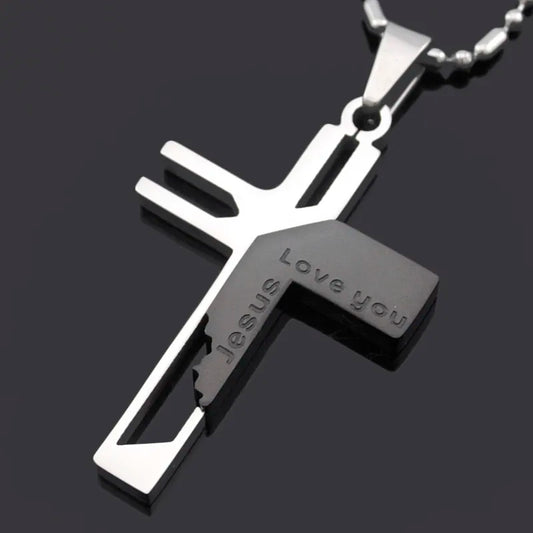 Men's Jewelry Love you Jesus Cross Pendants