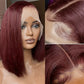 Go Glue less 99J  Burgundy Brazilian Human Hair Wig