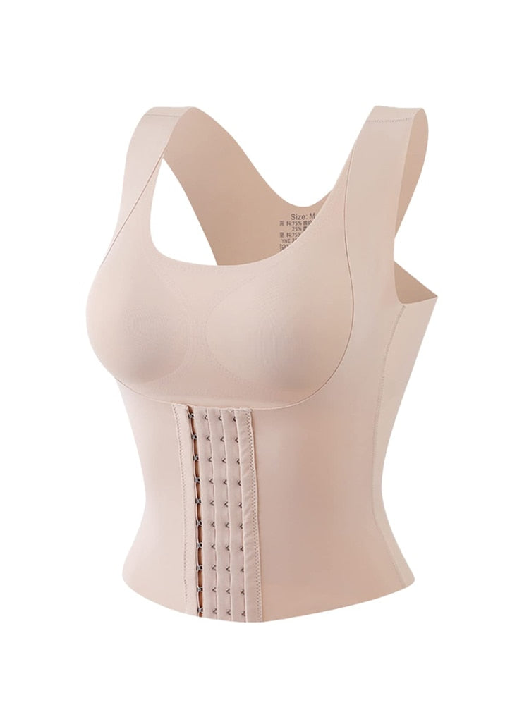 3-in-1 Waist Buttoned Bra Shapewear