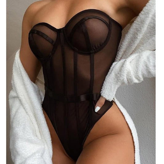 Lace Strapless One Piece Body Suit