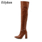 2023 Eilyken Style Microfiber Leather Over-the-Knee Boots