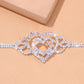 Double Heart  Rhinestone Anklet