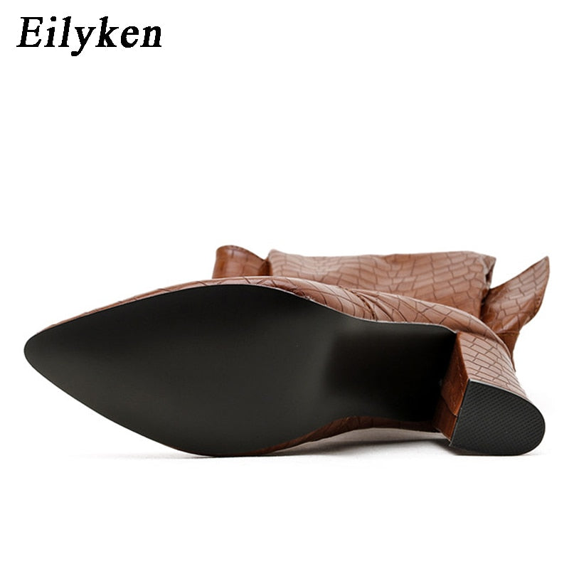 2023 Eilyken Style Microfiber Leather Over-the-Knee Boots