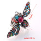 Crystal Stone Metal Bee Ring