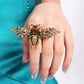 Crystal Stone Metal Bee Ring