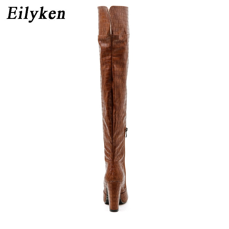 2023 Eilyken Style Microfiber Leather Over-the-Knee Boots