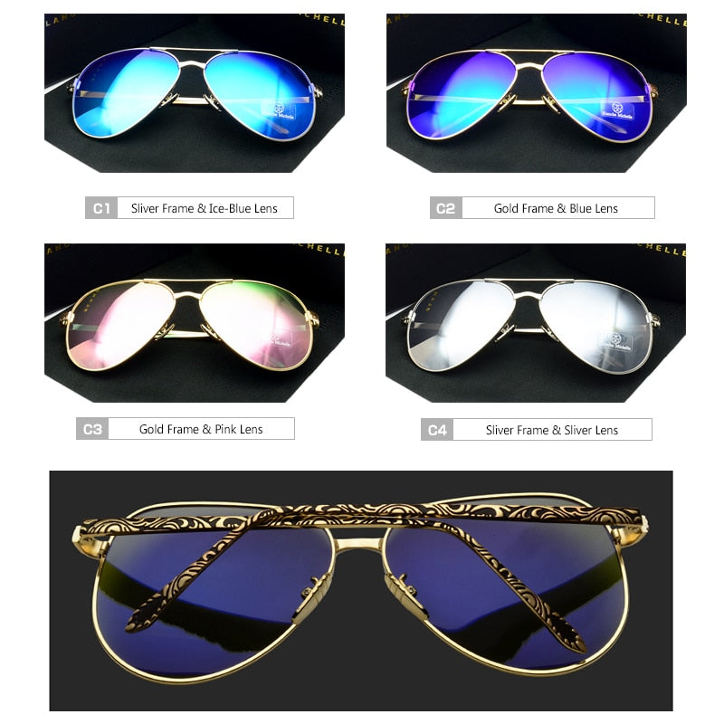 Polarized UV400 Pilot Sunglasses