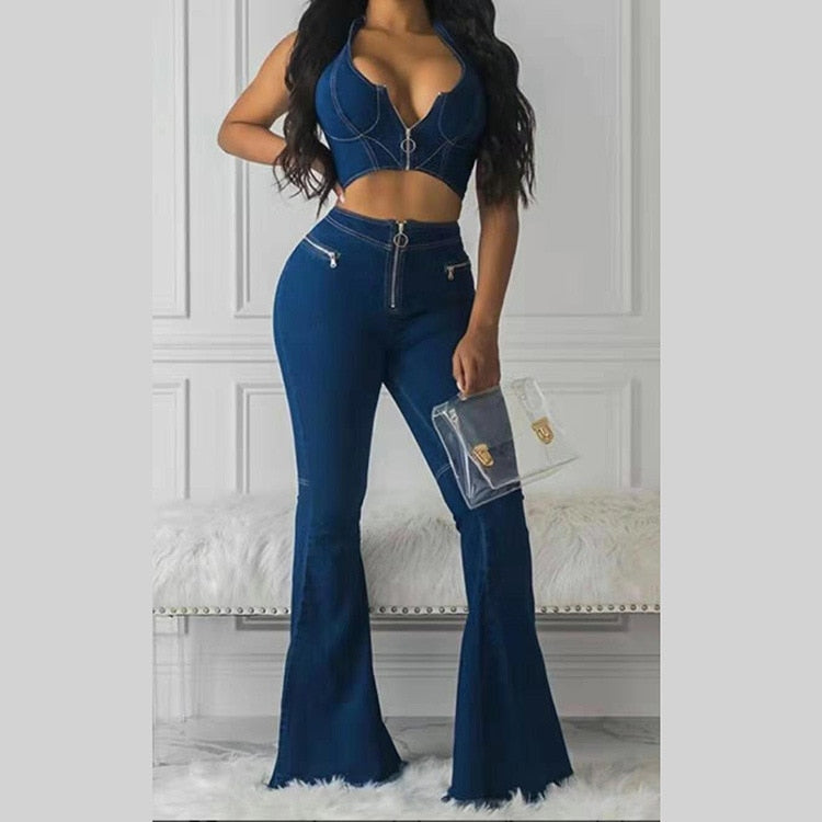 Two Piece Denim Jean set