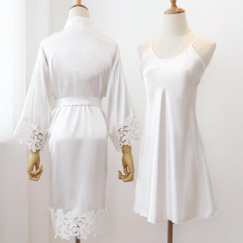 Lace Bride Wedding Robe Set Nightwear