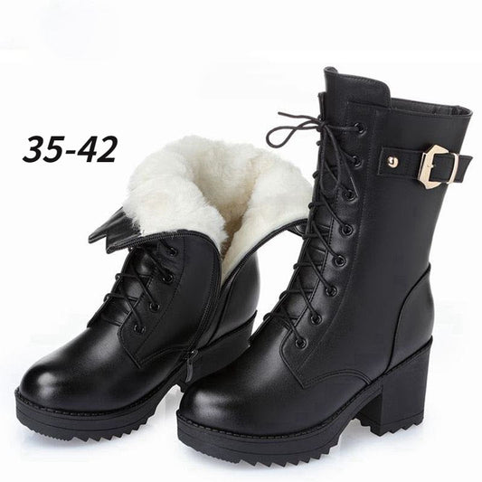 High-heeled Snow Boots