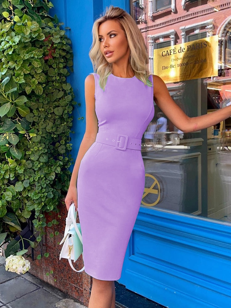 Lilac Purple Bandage Dress