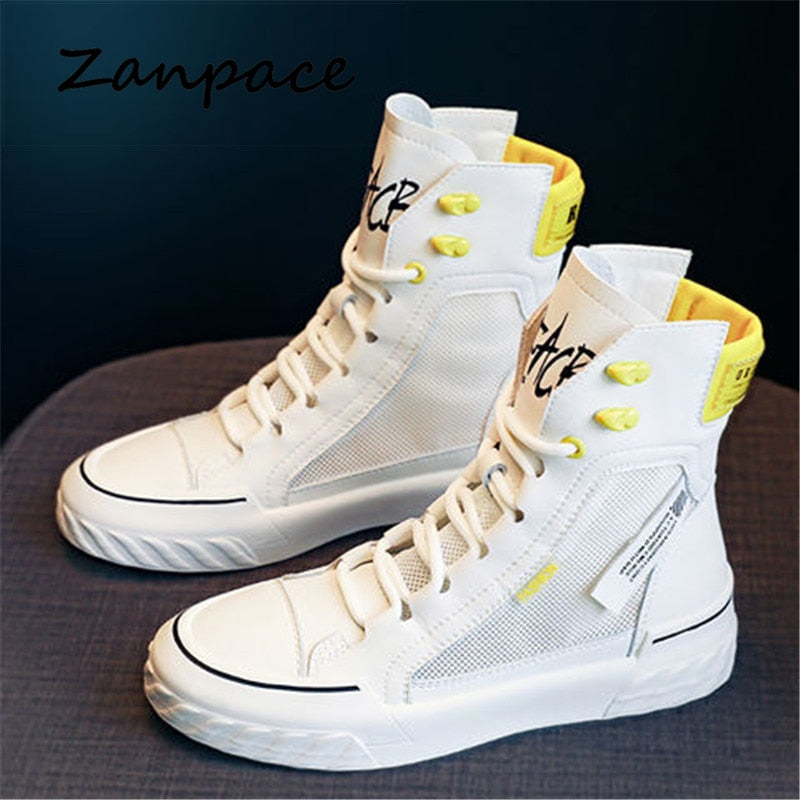 2023 Mesh Canvas Lace-Up Sneakers