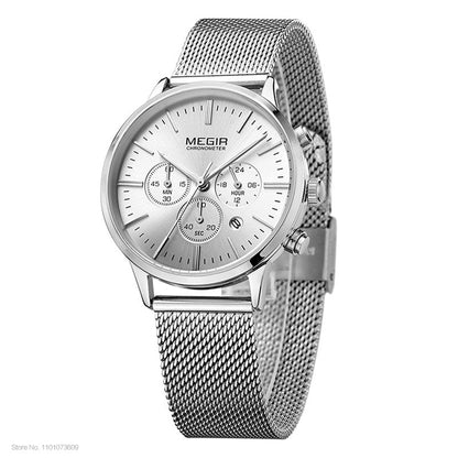 Stainless Steel Chronograph Wrist Watche