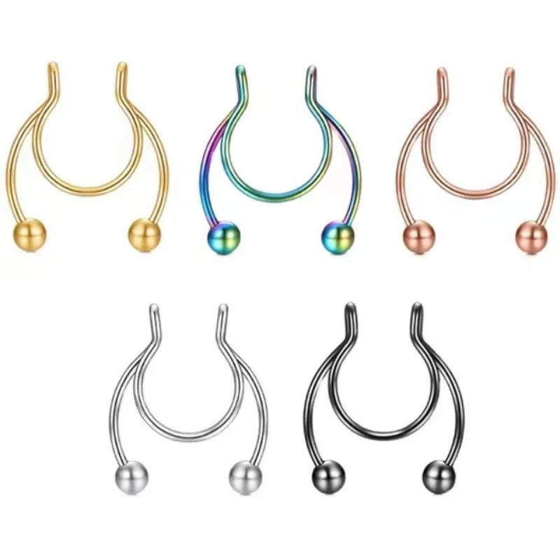 Stainless Steel Magnet Nose Ring